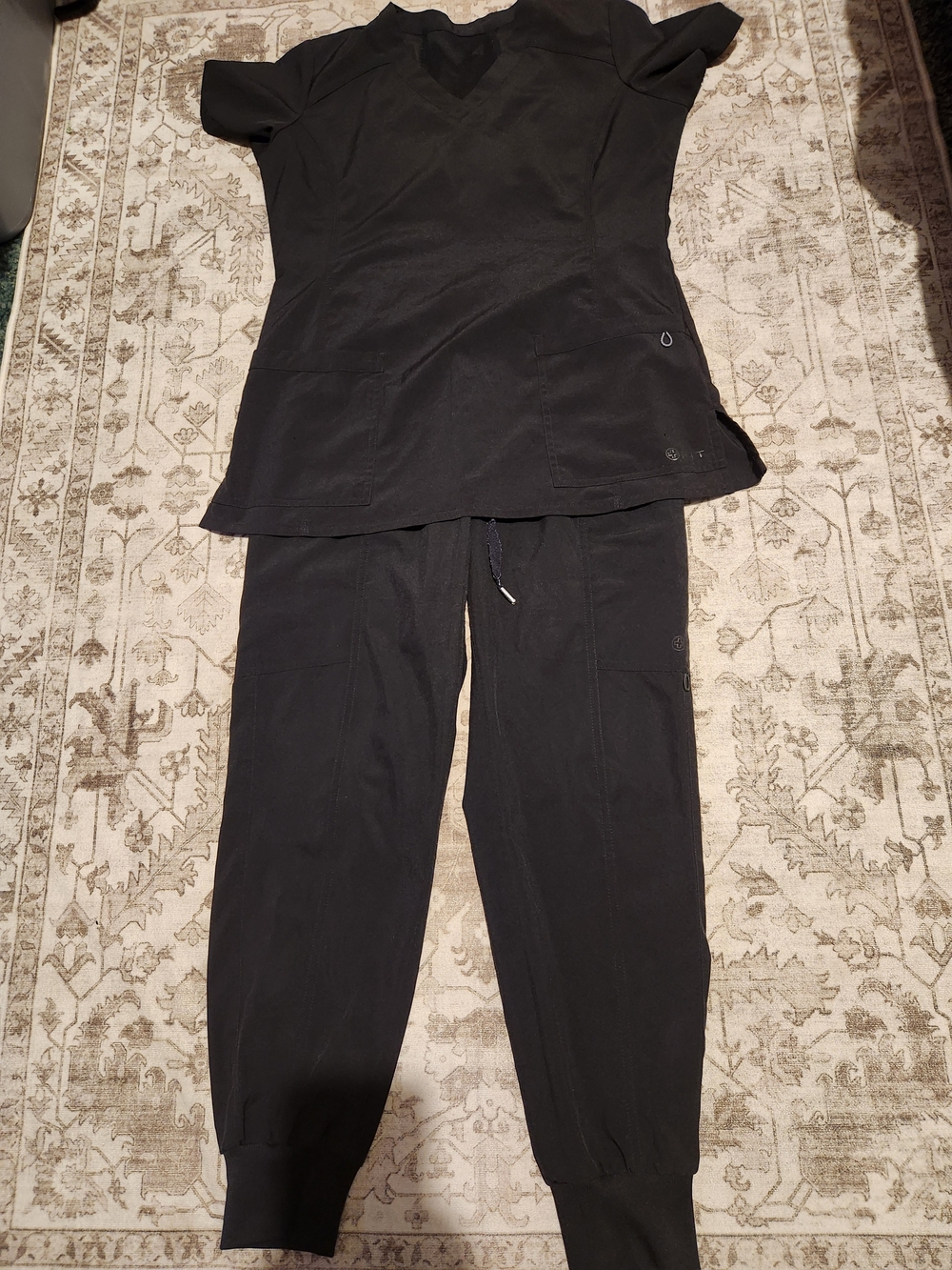 Women's Black Jogger Scrub Pants - Casual Workwear
